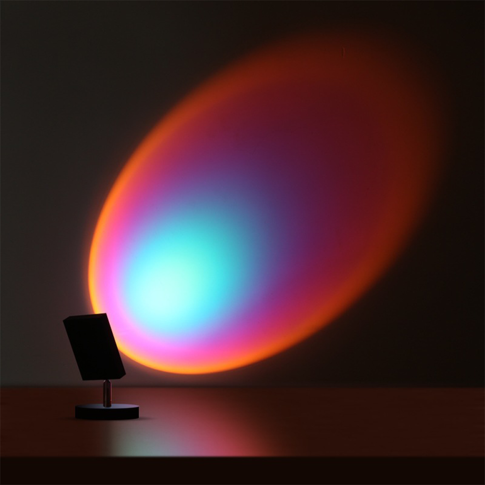 SunGlow – Retro Tischlampe mit Sonnenuntergangseffekt