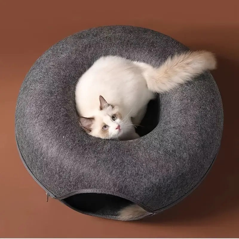 Interaktiv Donut-Katzentunnelbett