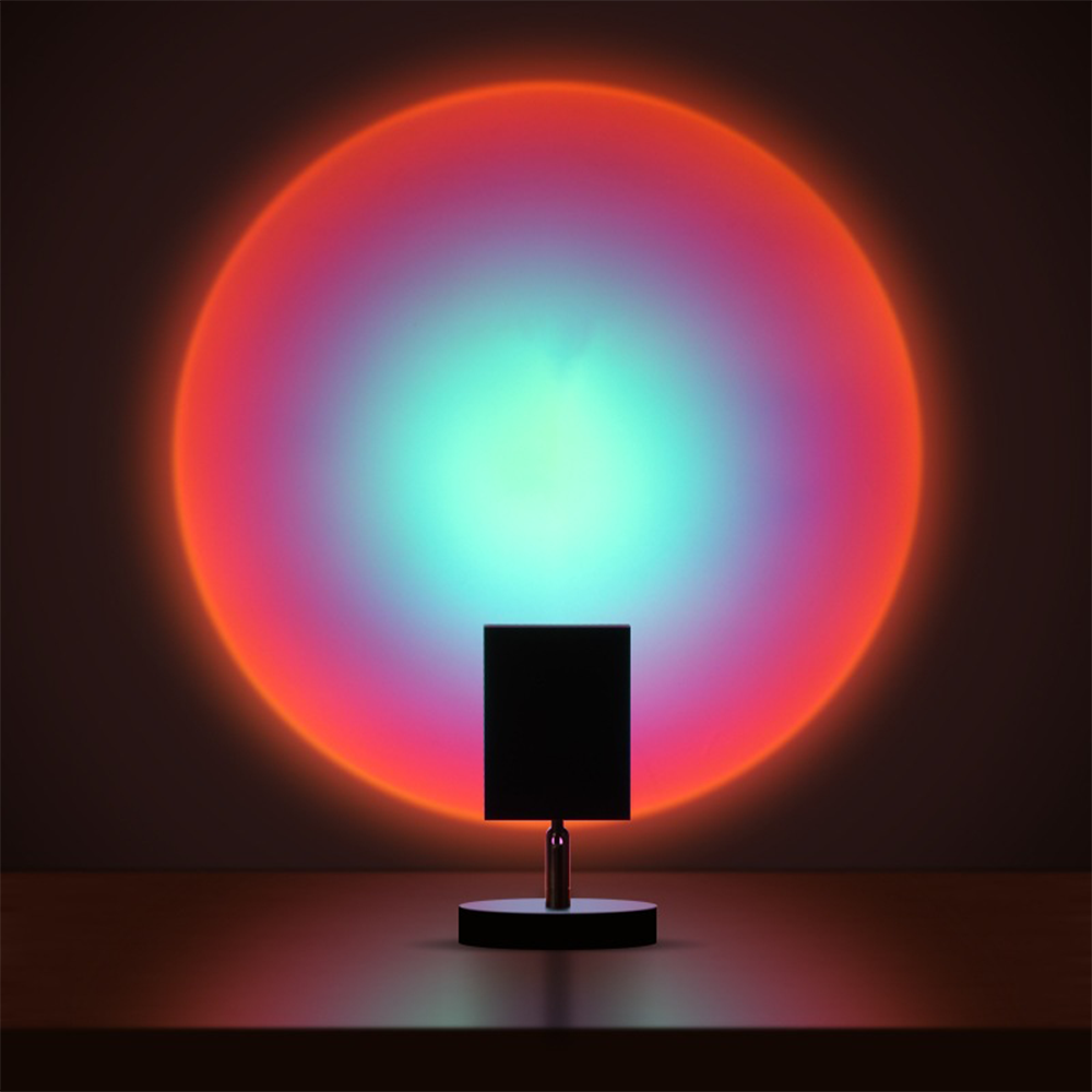 SunGlow – Retro Tischlampe mit Sonnenuntergangseffekt