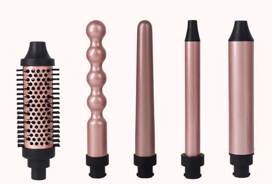 5-in-1-Set mit Austauschbaren Glätteisen und Lockenstäben