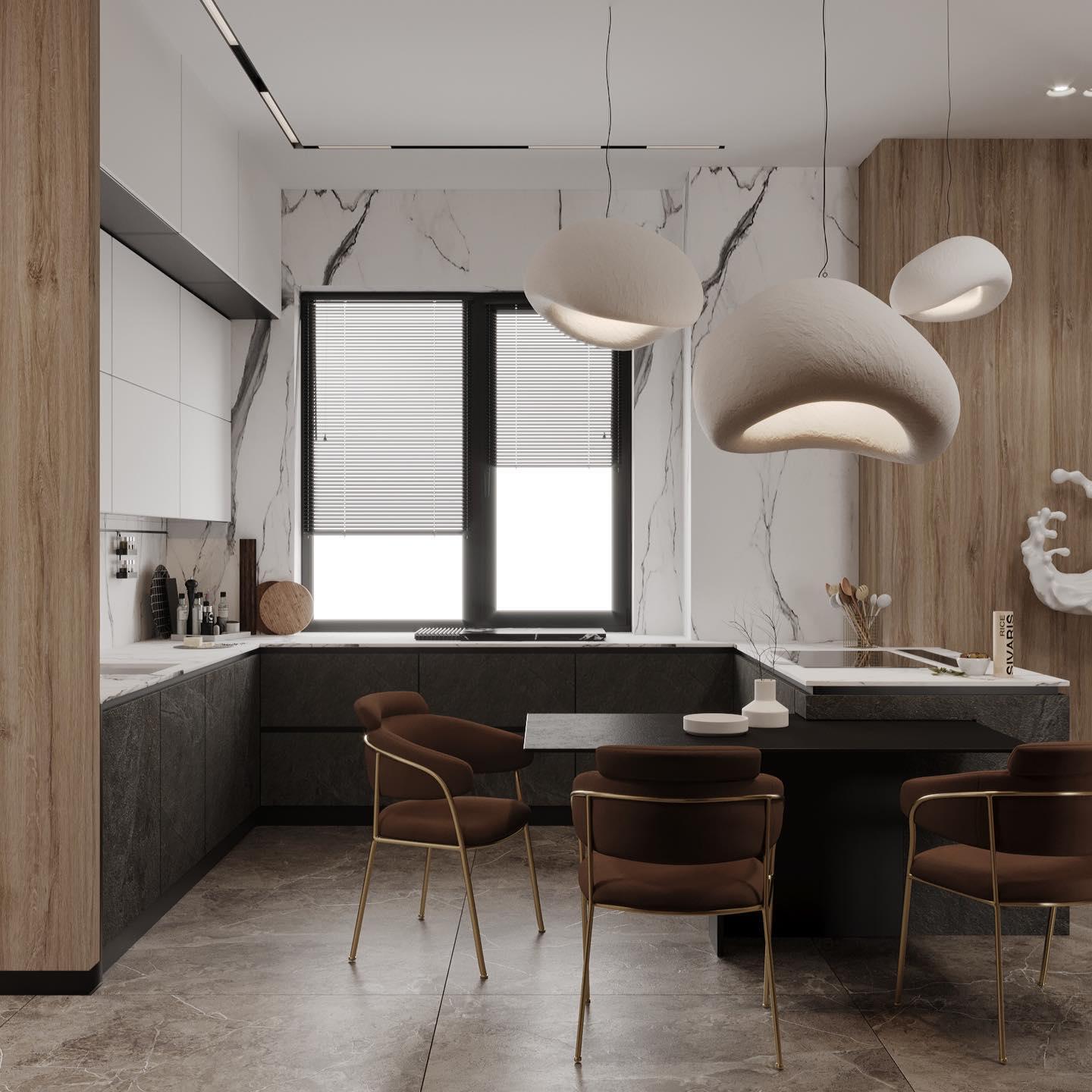 Pendelleuchte im Japanischen Stil Wolkenförmig