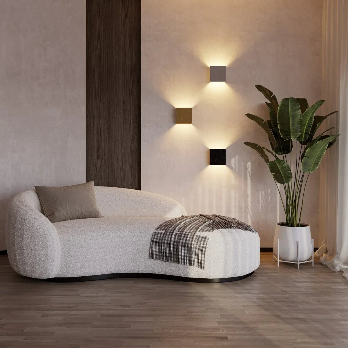 Minimalistische Quadratische Led-Wandleuchte