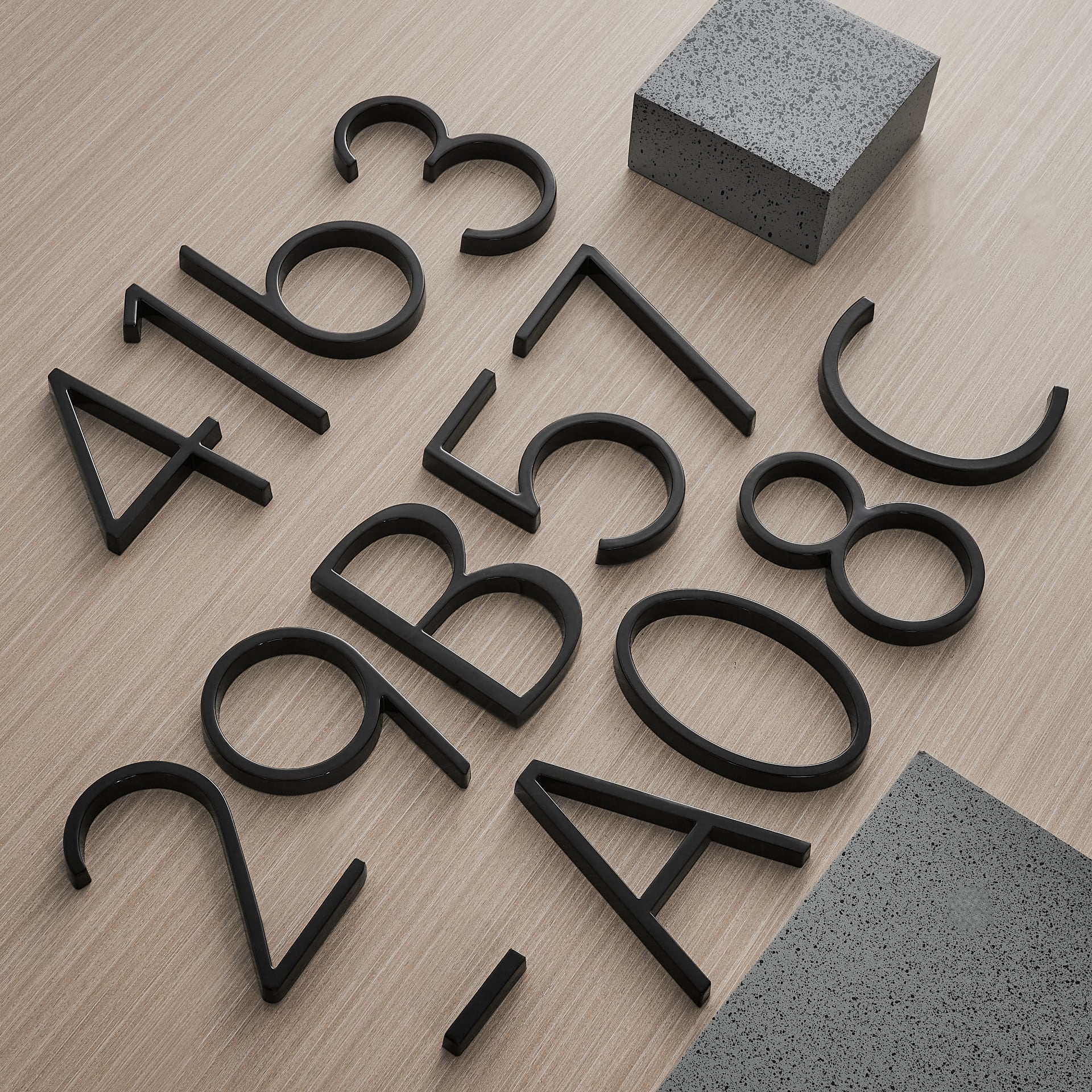 Moderne Hausnummern und Buchstaben für Haus und Büro