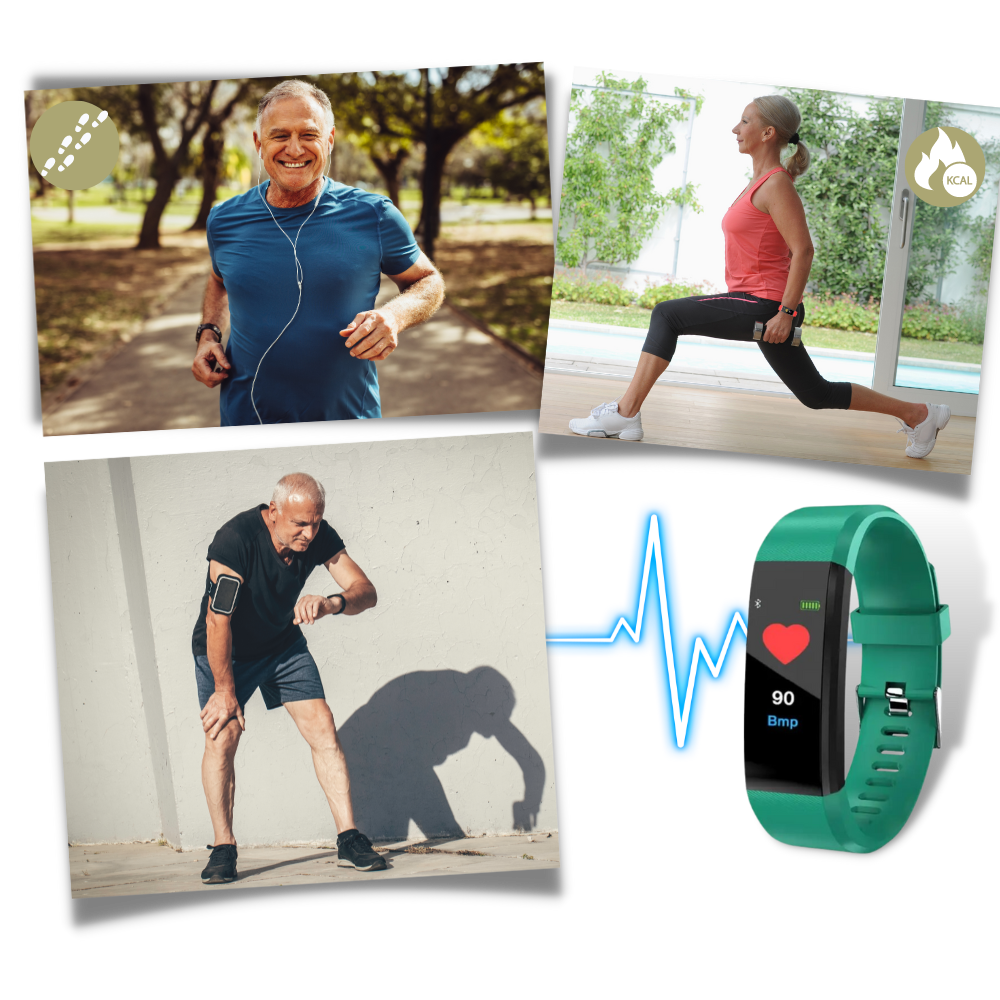 Sport-Smartwatch mit Schrittzähler und Bluetooth-Konnektivität