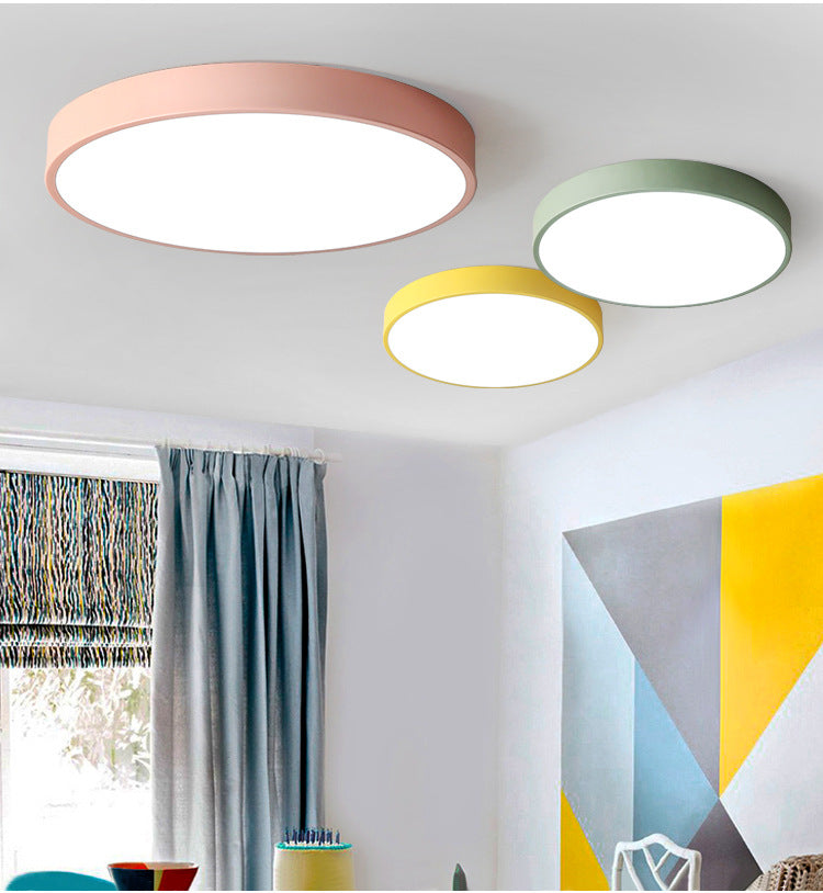 Nordische Kreisförmige LED-Deckenleuchte für Wohnzimmer und Schlafzimmer