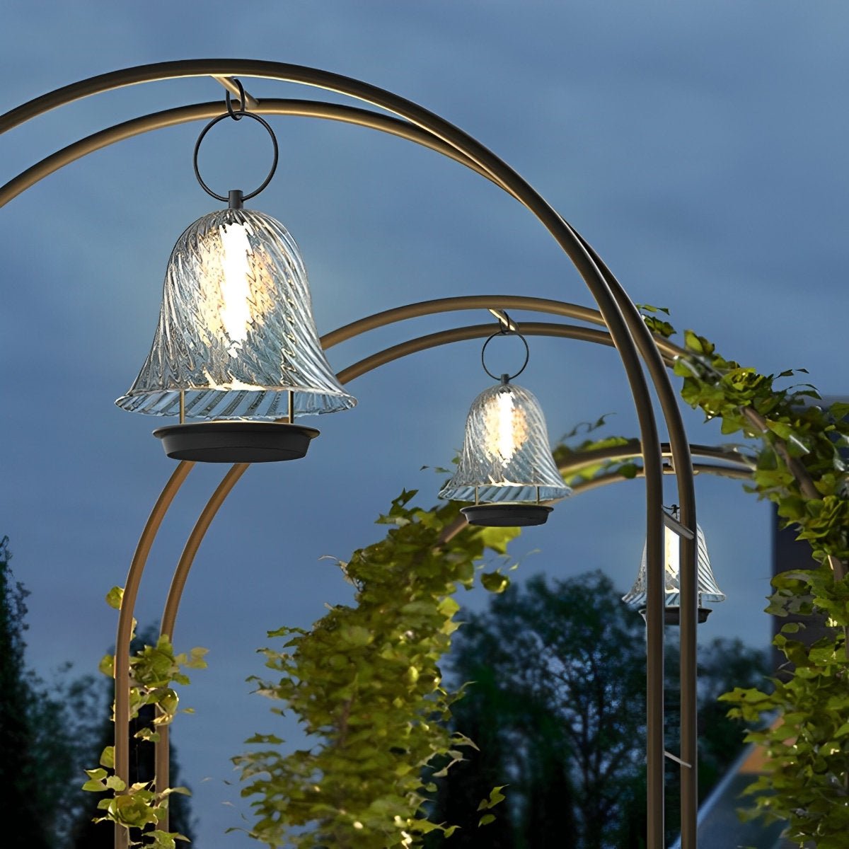 Solar-Weihnachts lichter in Glockenform für Garten und Veranda