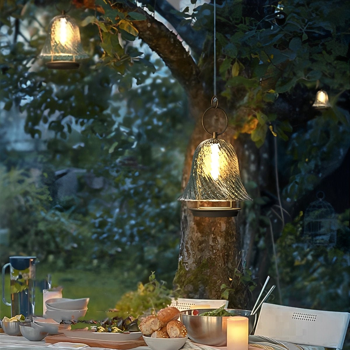 Solar-Weihnachts lichter in Glockenform für Garten und Veranda