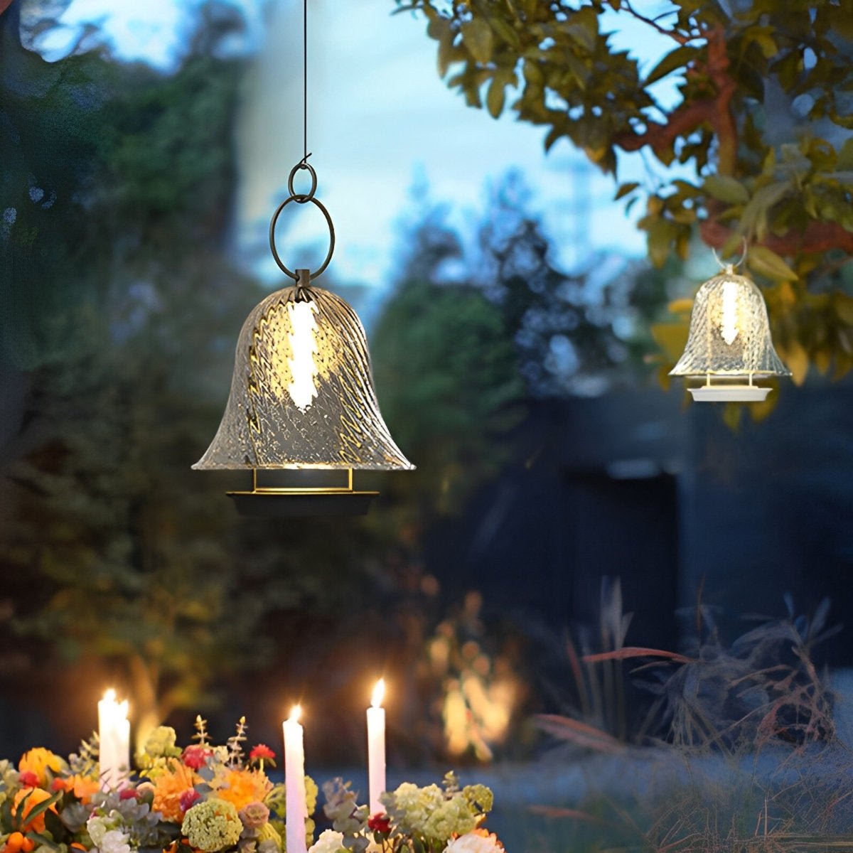 Solar-Weihnachts lichter in Glockenform für Garten und Veranda