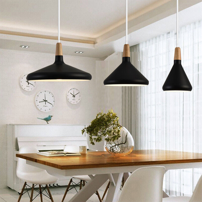 Verspielte Macaron Holz-Pendelleuchte