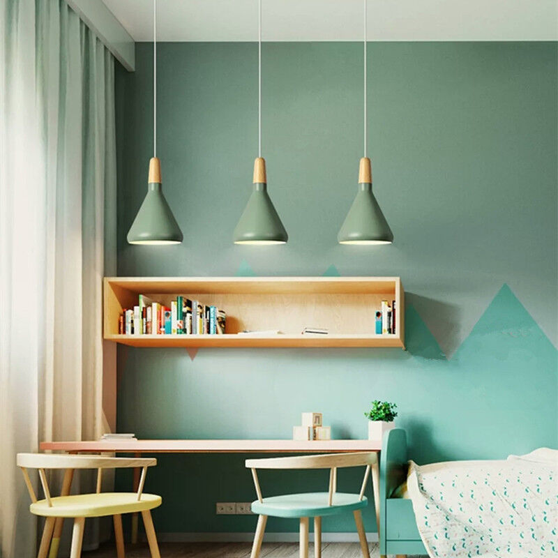 Verspielte Macaron Holz-Pendelleuchte