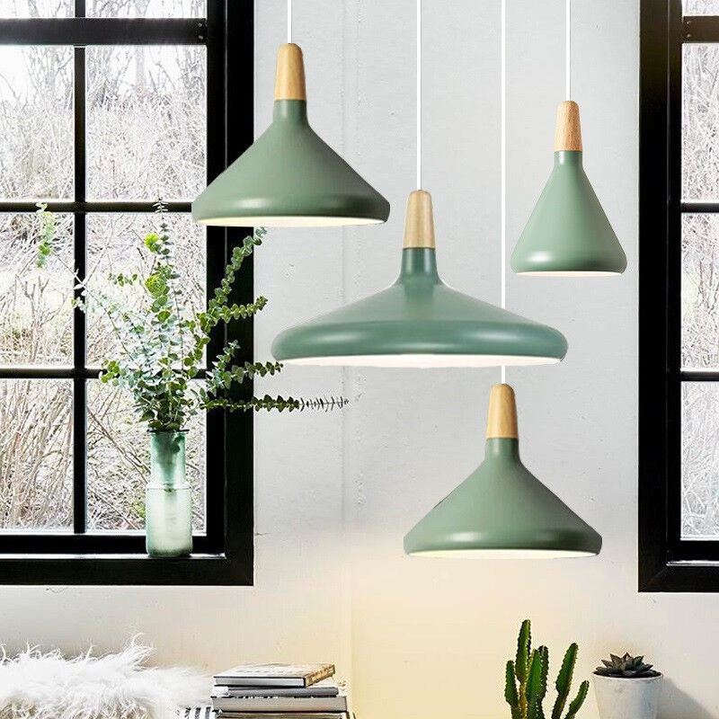 Verspielte Macaron Holz-Pendelleuchte
