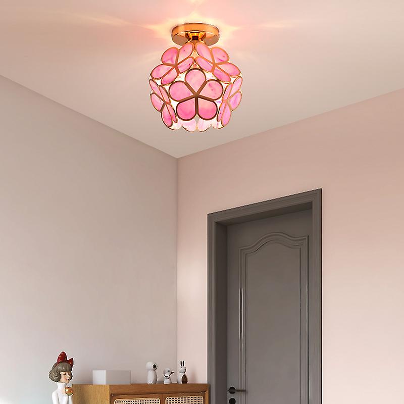 Dekorative Deckenleuchte Mit Glasblumen