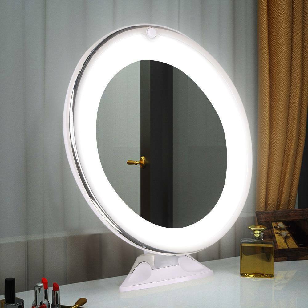 Vergrößernder Kosmetikspiegel mit LED-Beleuchtung