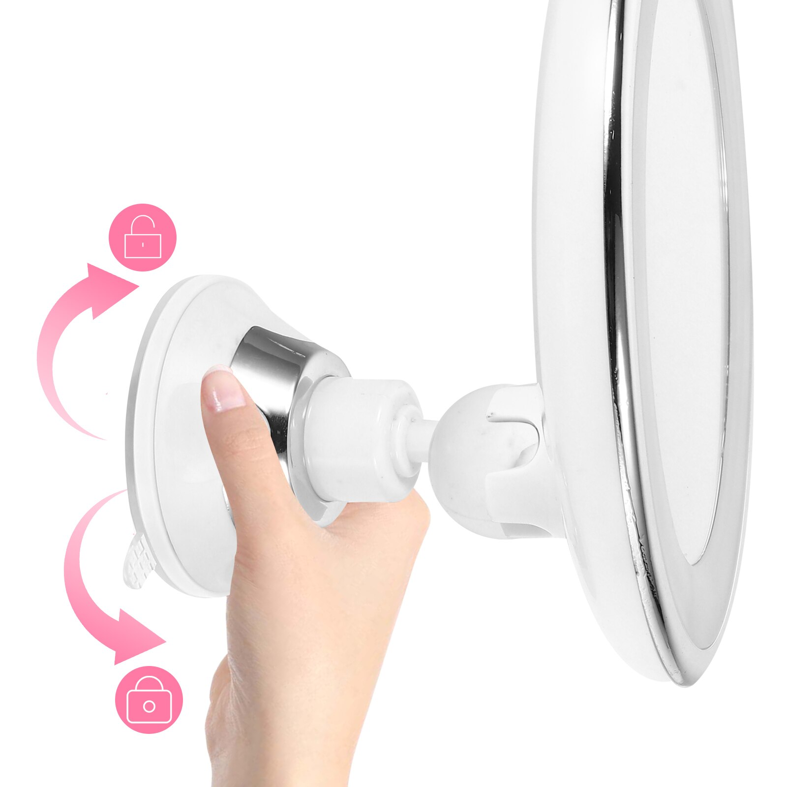 Vergrößernder Kosmetikspiegel mit LED-Beleuchtung