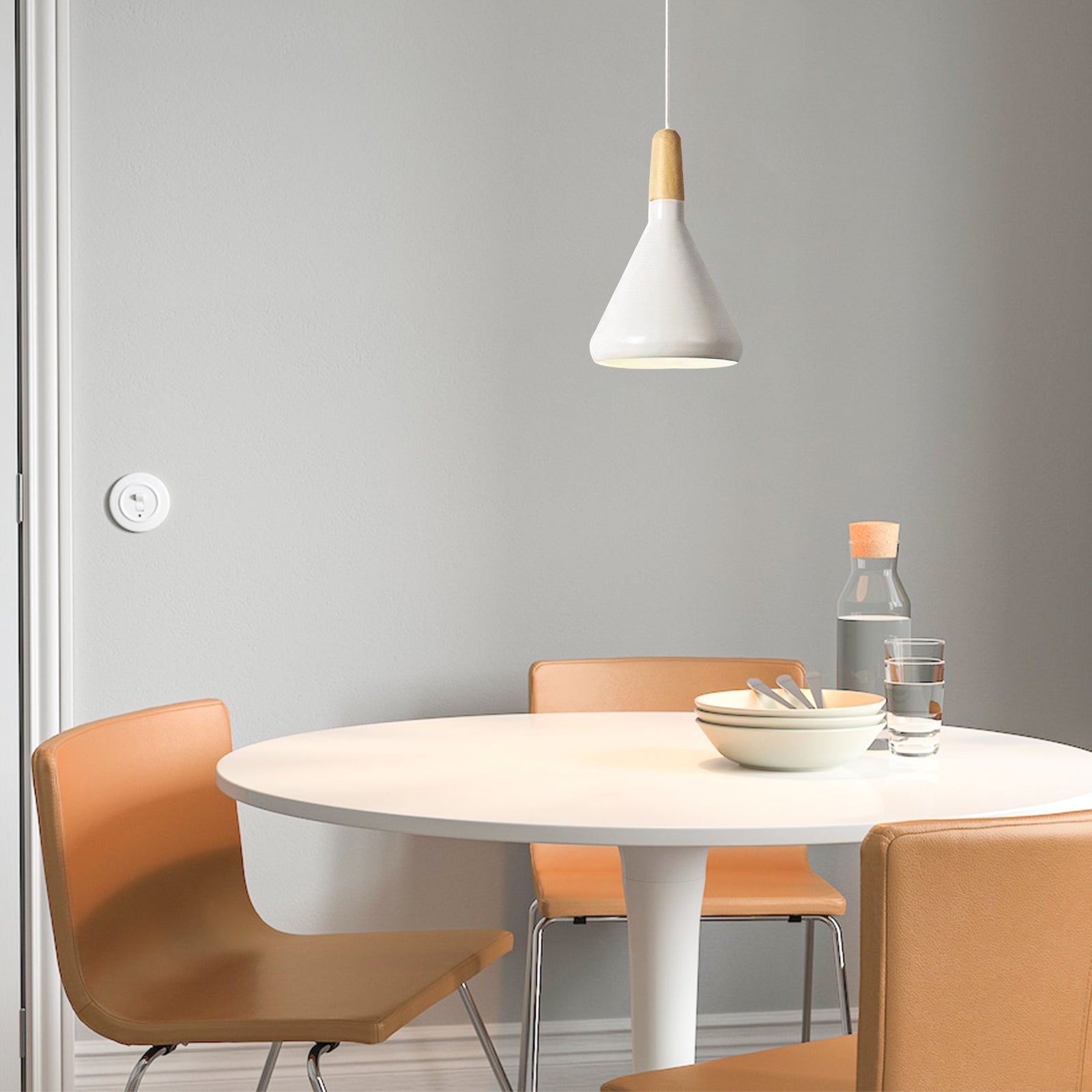 Verspielte Macaron Holz-Pendelleuchte