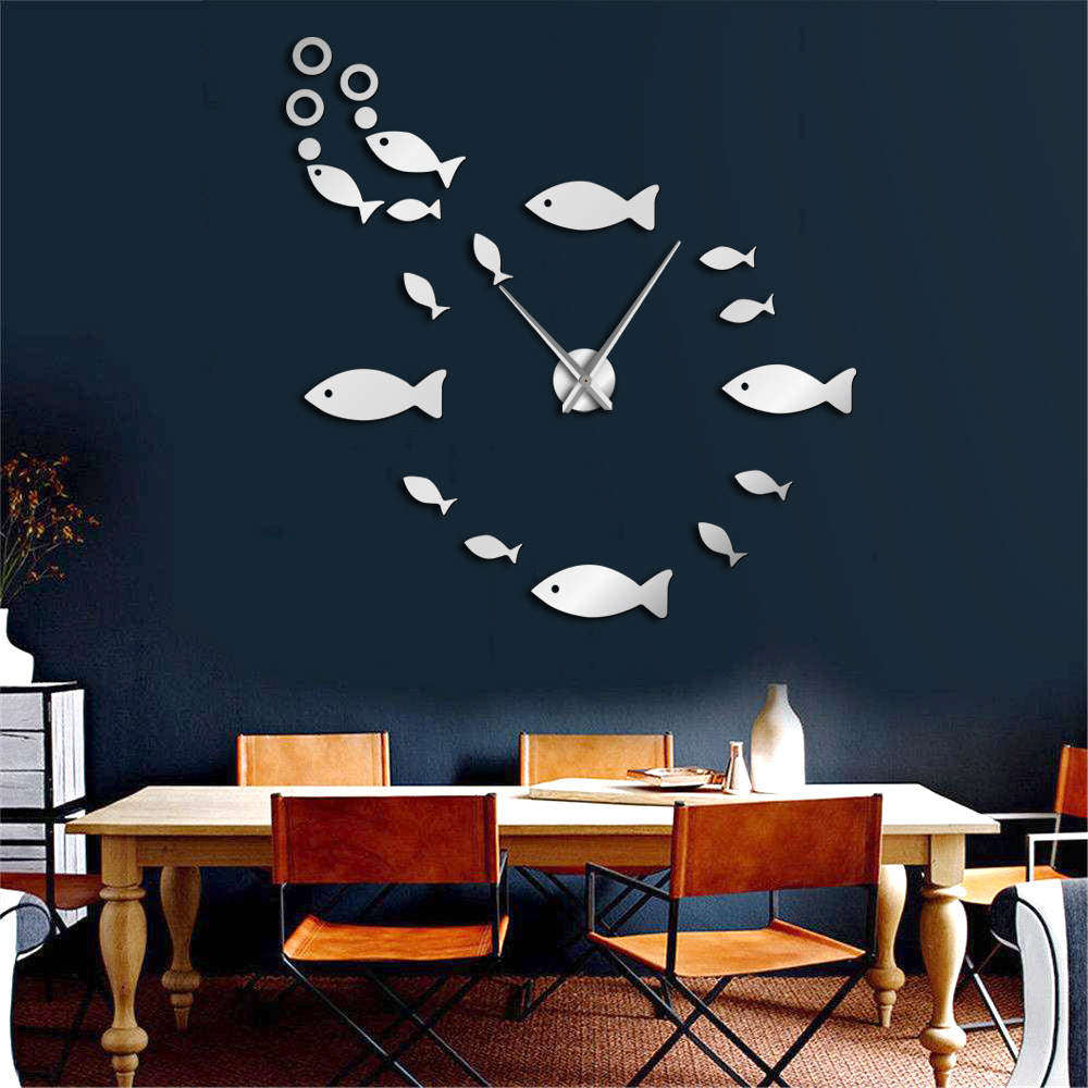 Aquatisches Thema 3D Wanduhr