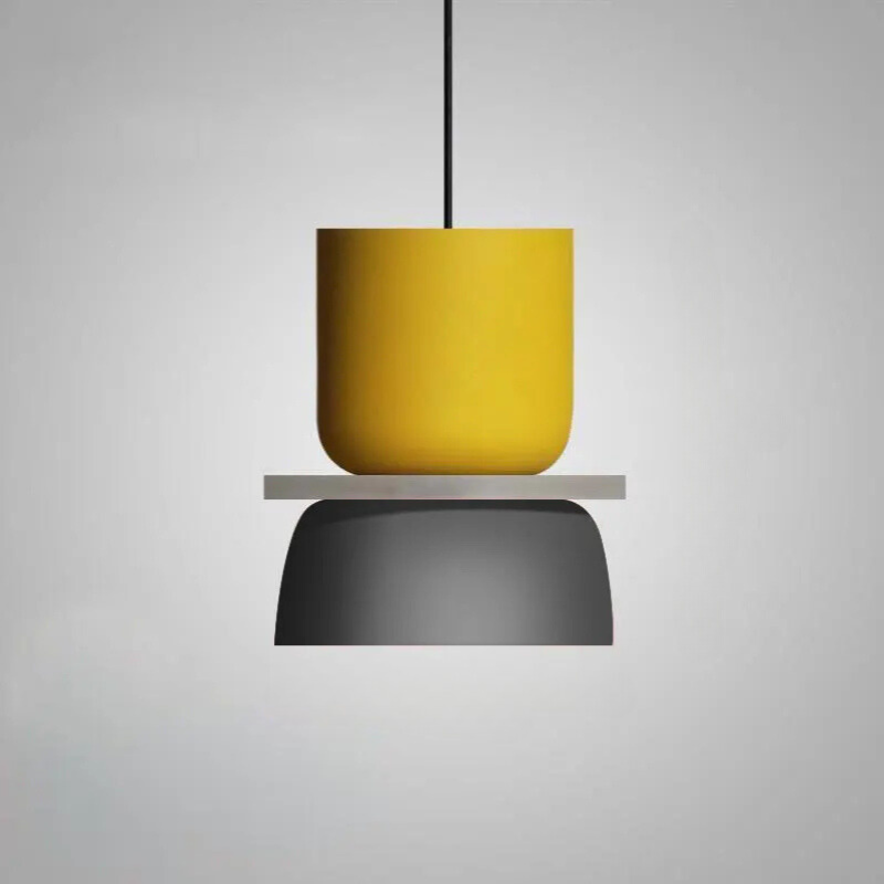 Moderne Bunte Pendelleuchte mit Schale Schirm
