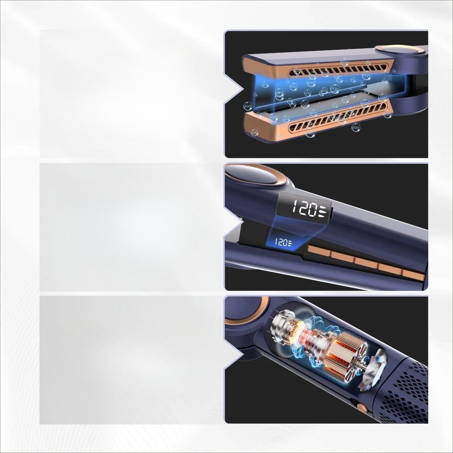 Anpassbarer Haarglätter und Haartrockner