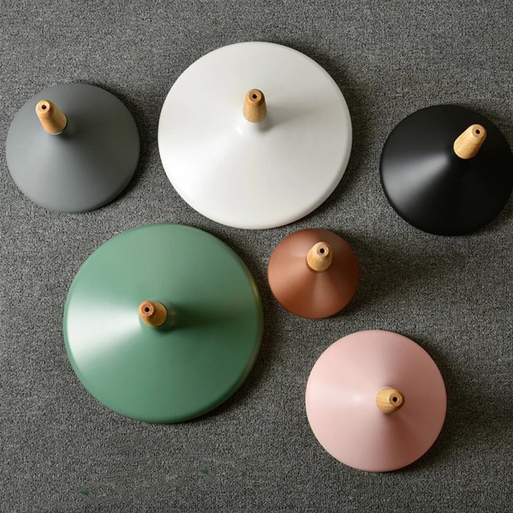 Verspielte Macaron Holz-Pendelleuchte