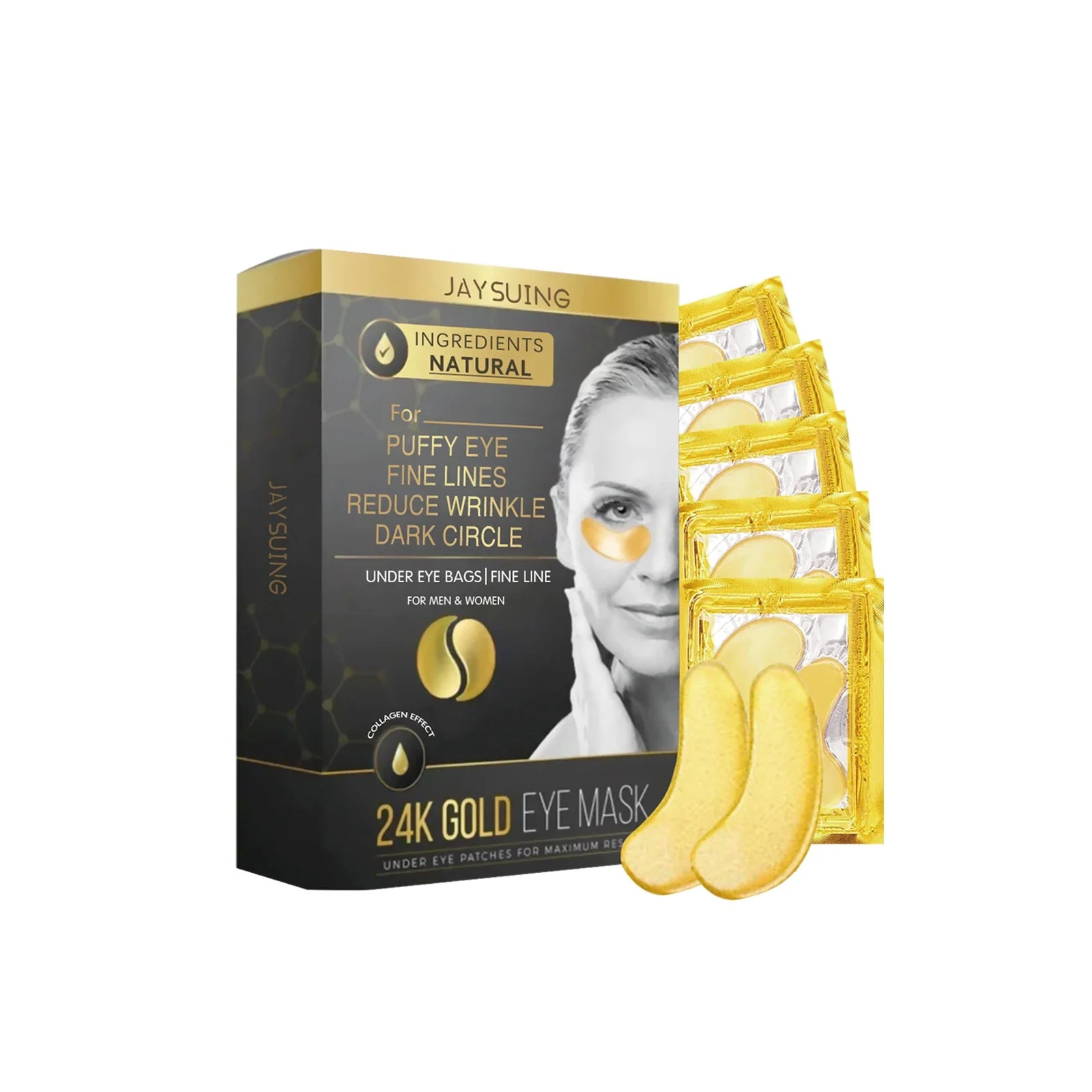 Gold Augenmasken für Falten und Schwellungen