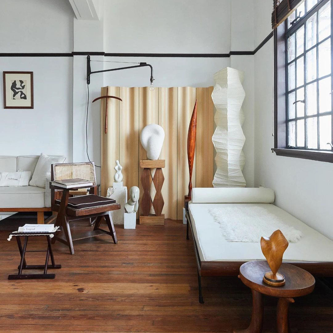 Skulpturale Japanisch Inspirierte Stehlampe