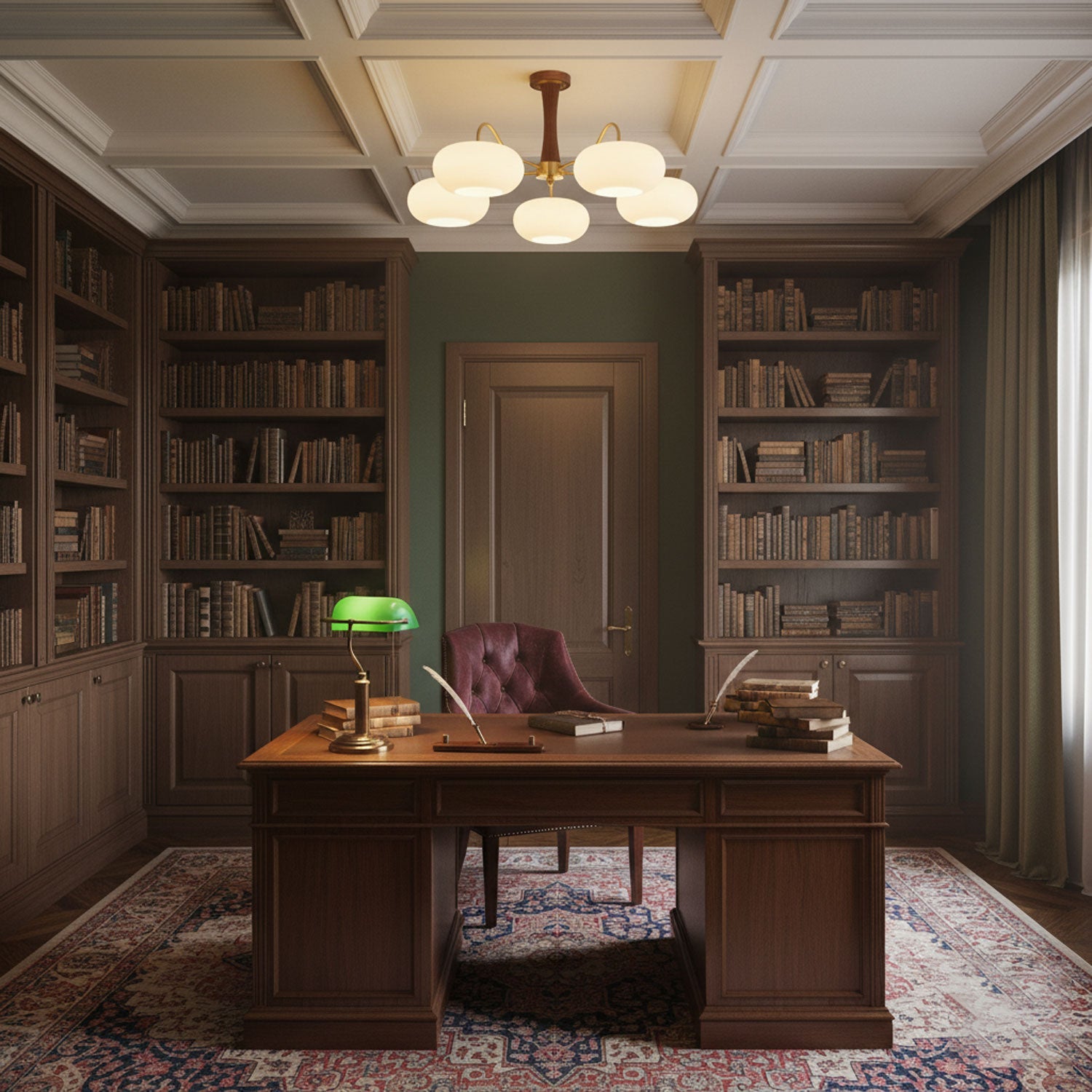 Moderner Kronleuchter im Kaki-Stil