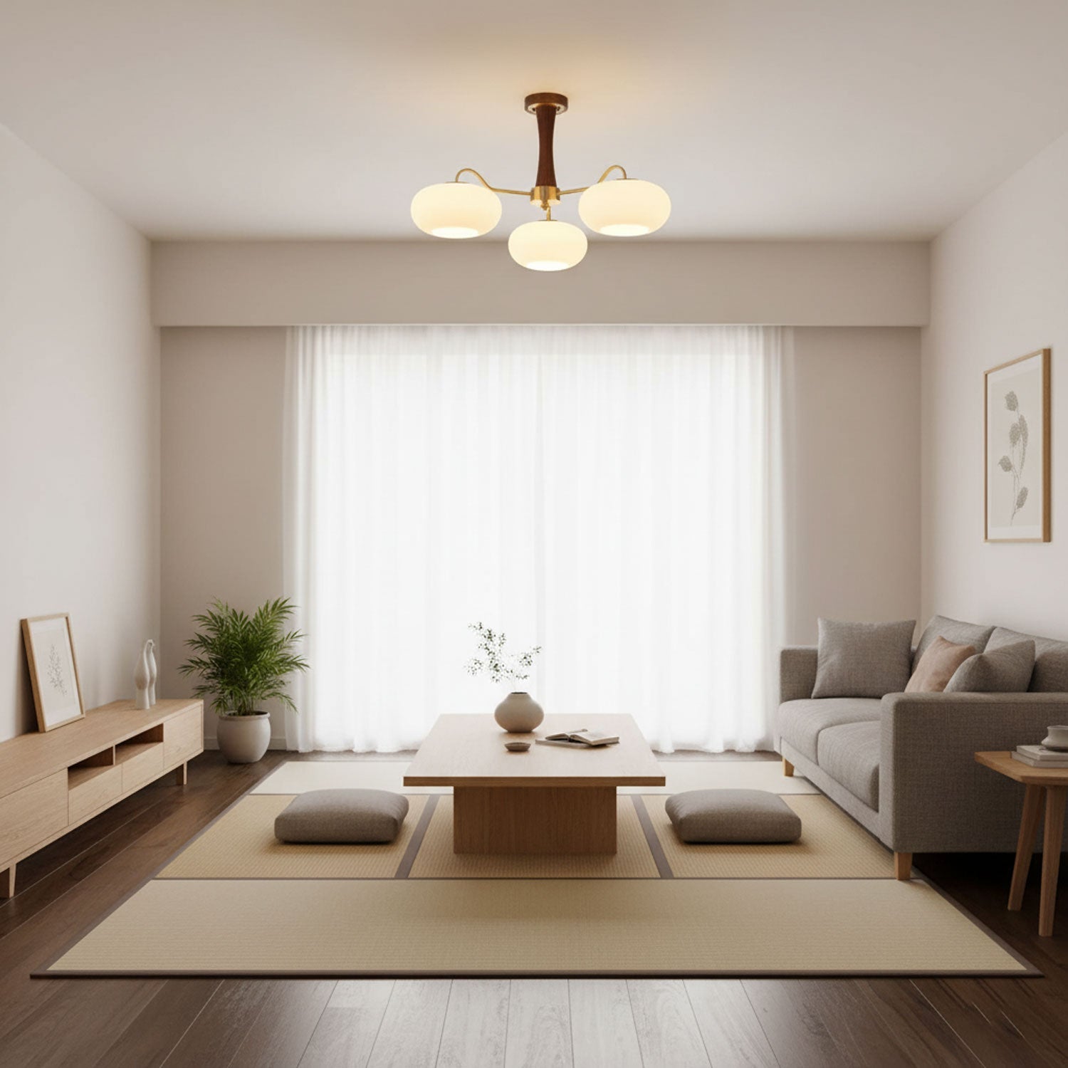 Moderner Kronleuchter im Kaki-Stil