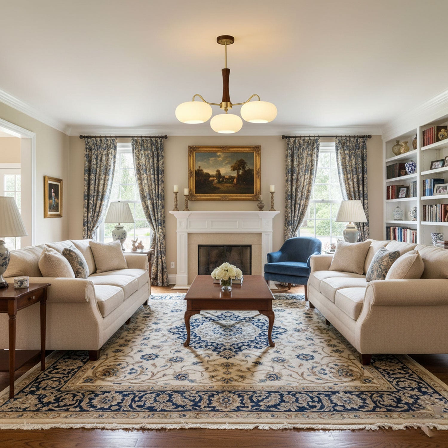 Moderner Kronleuchter im Kaki-Stil