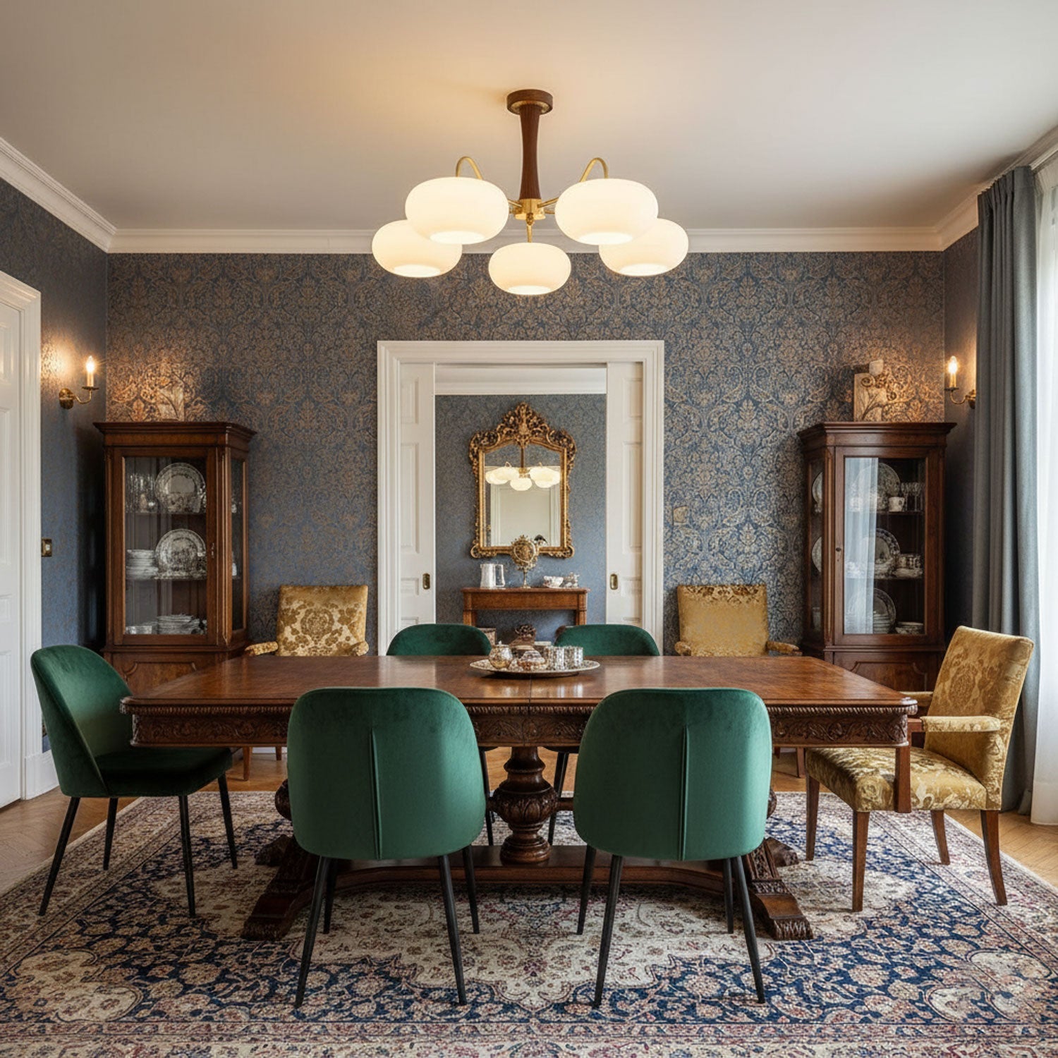 Moderner Kronleuchter im Kaki-Stil