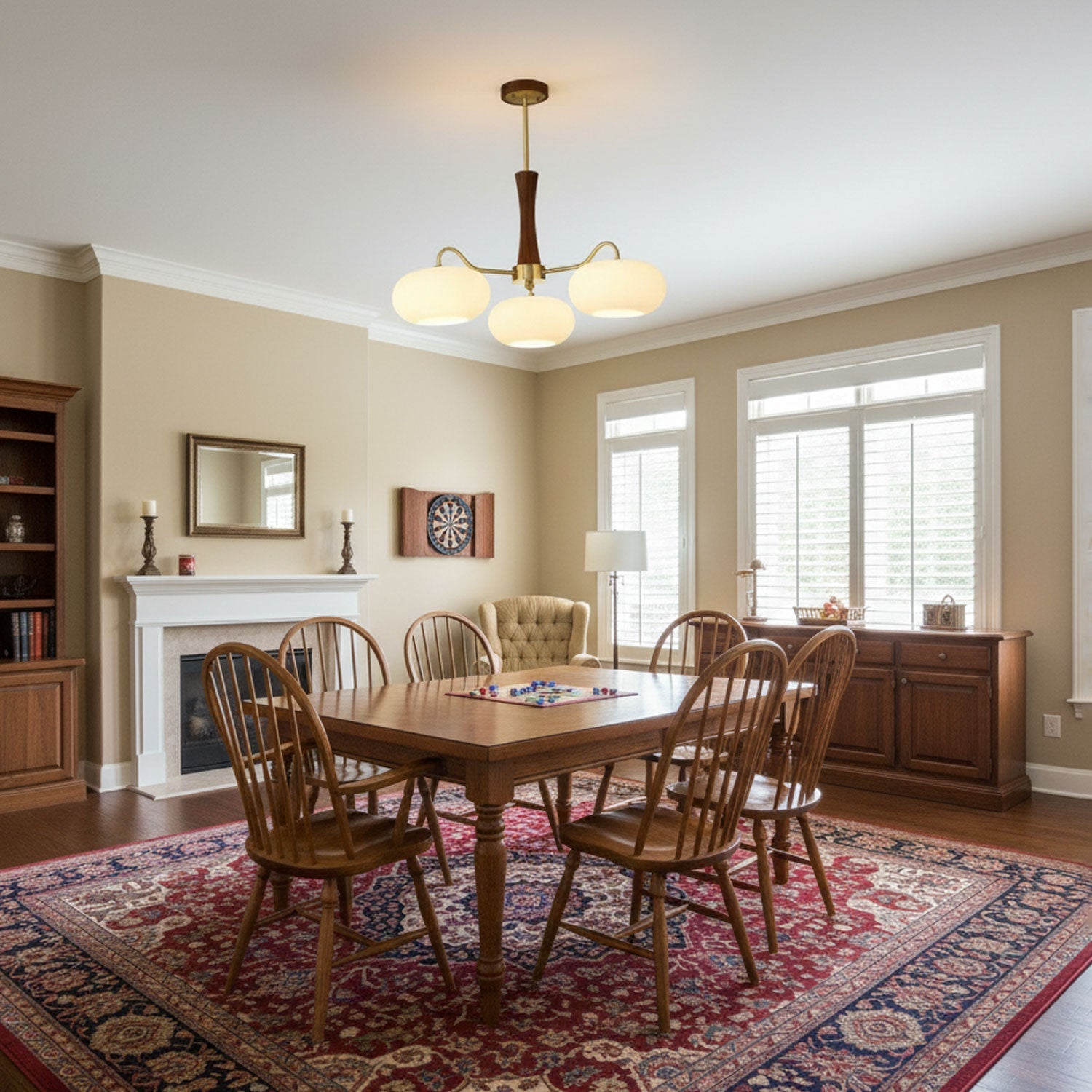 Moderner Kronleuchter im Kaki-Stil