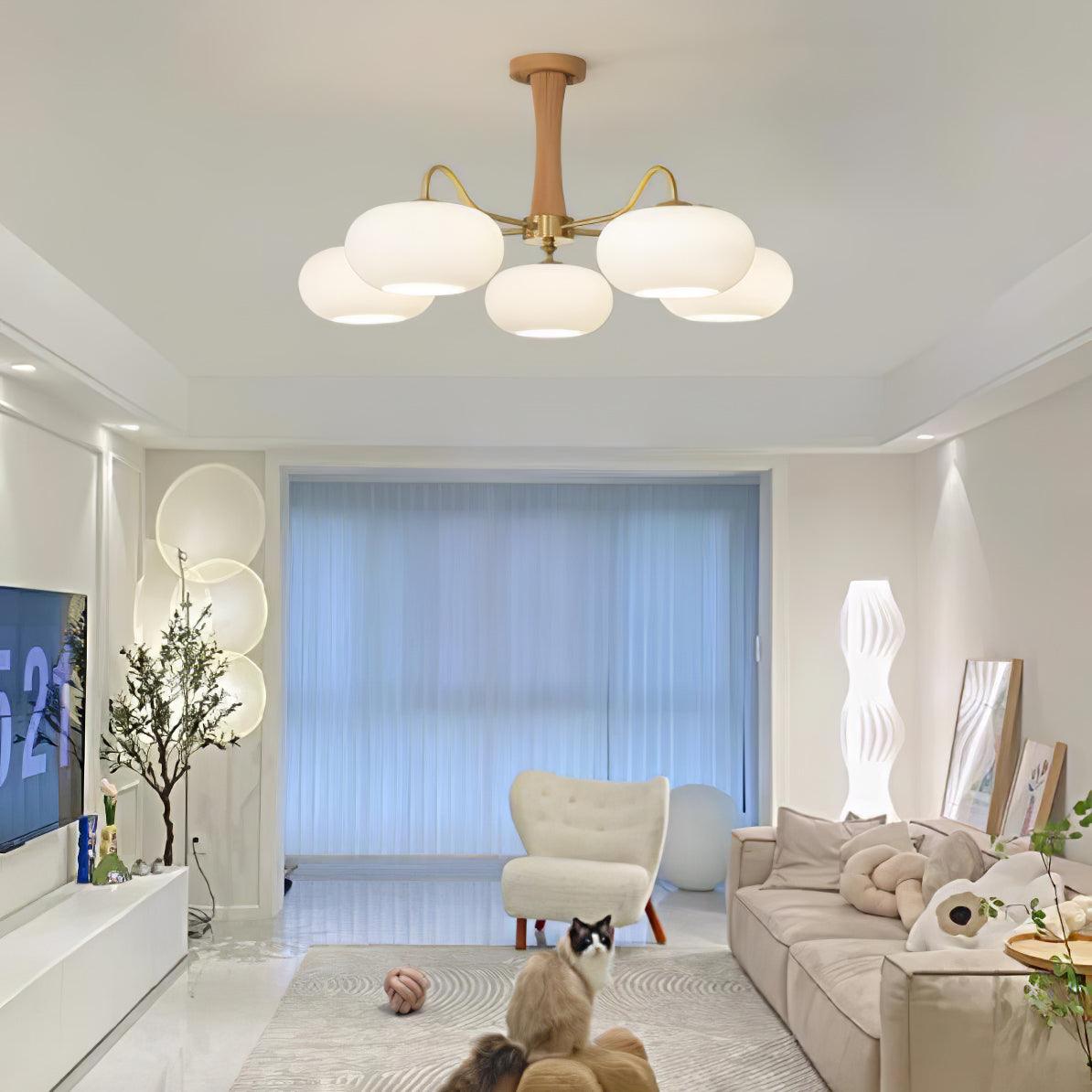 Moderner Kronleuchter im Kaki-Stil