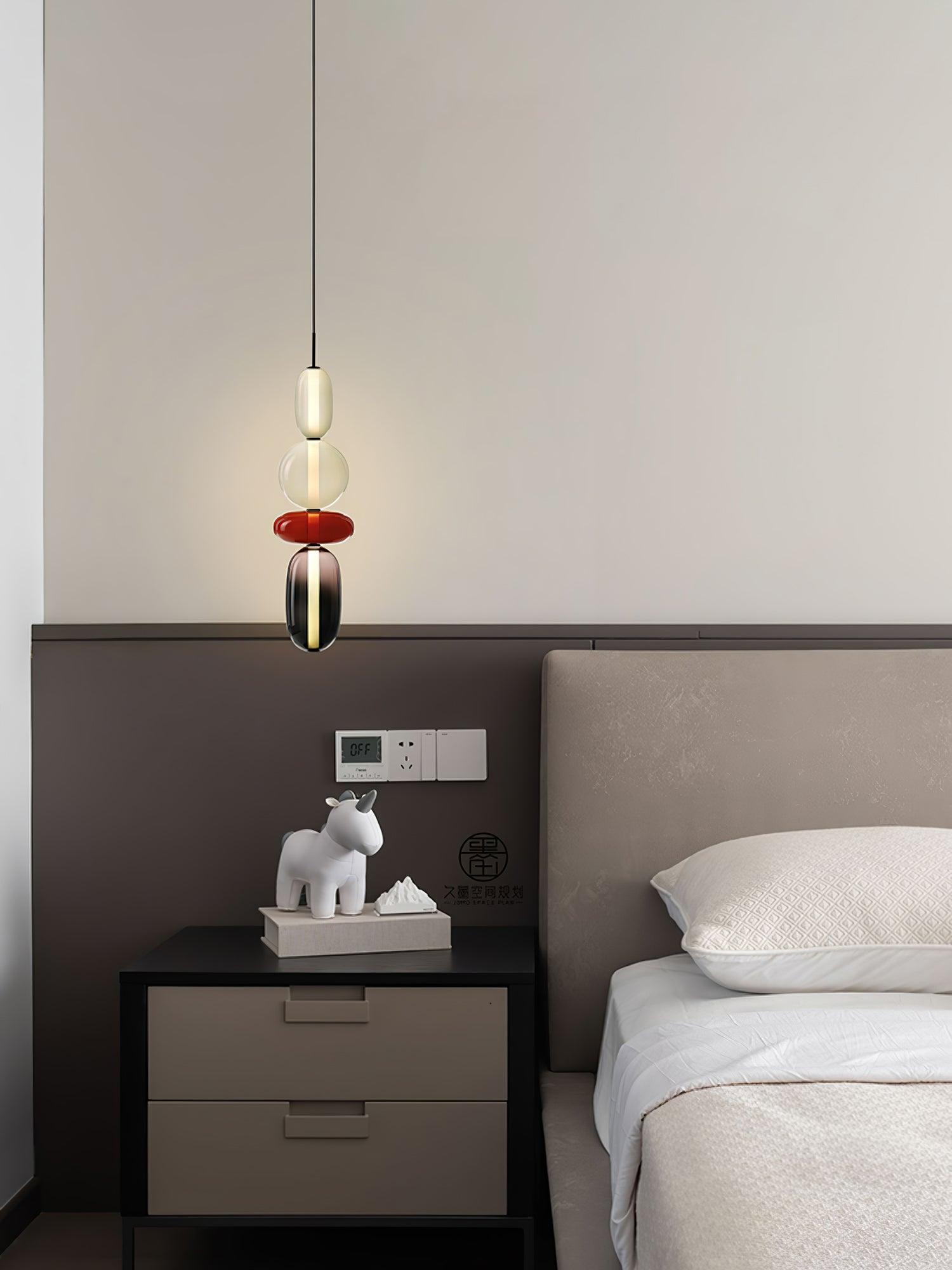 Moderne Pendelleuchte Kandierten Kieselsteinen Stil