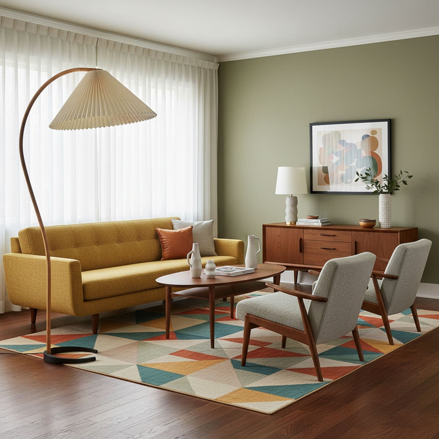 Gebogener Bogenrahmen Stehlampe