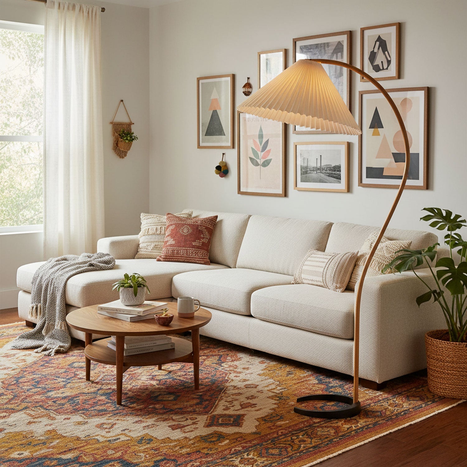 Gebogener Bogenrahmen Stehlampe