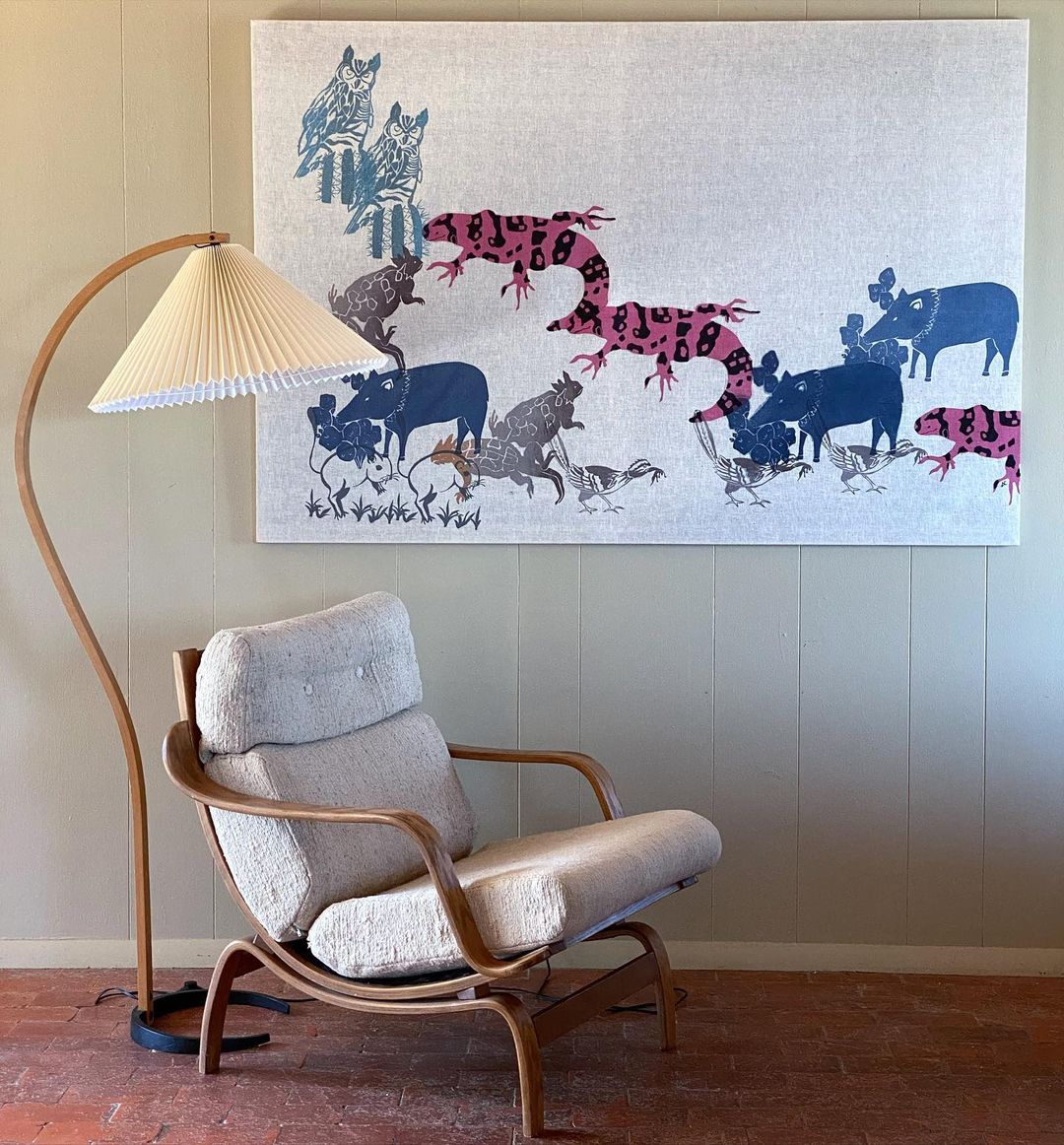 Gebogener Bogenrahmen Stehlampe