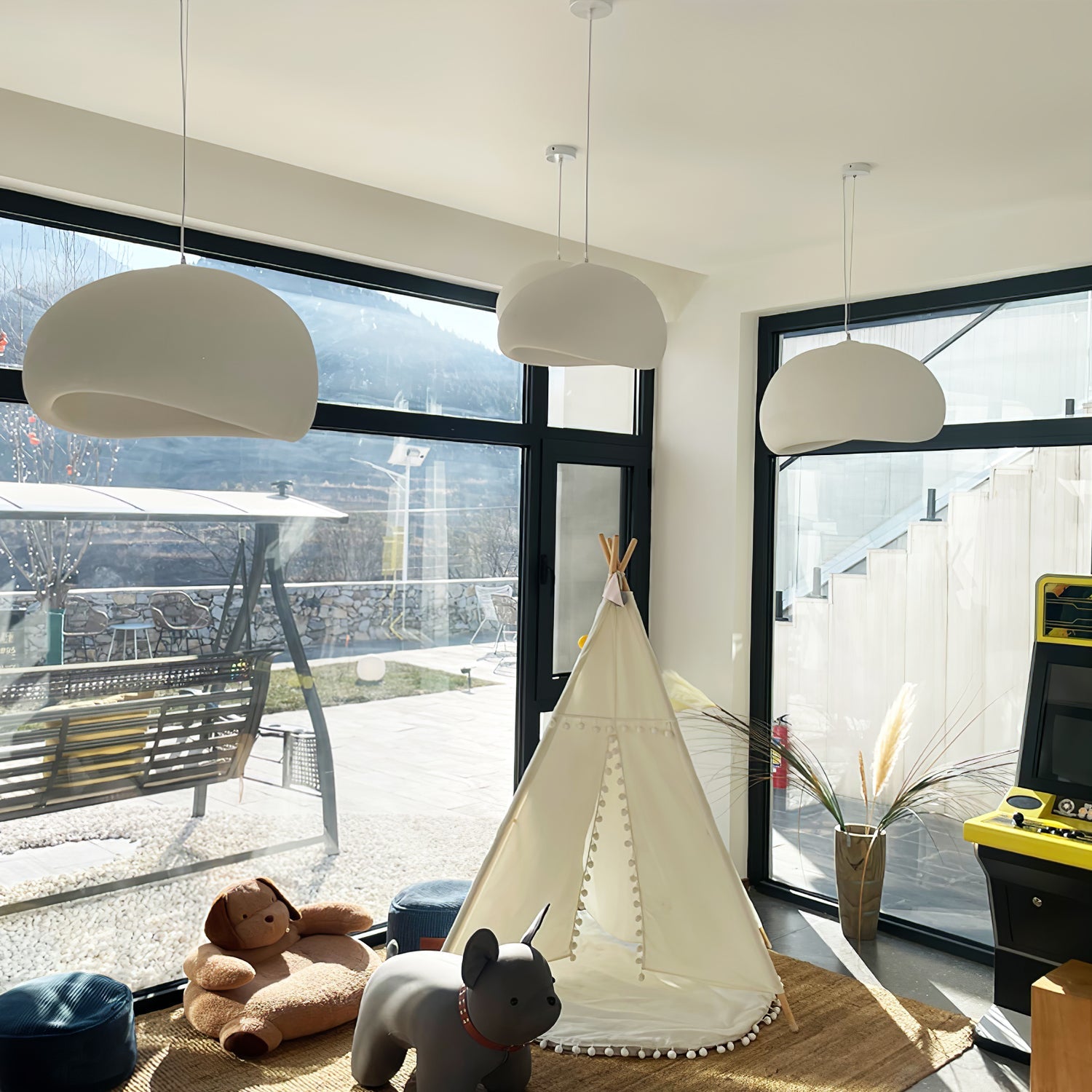 Pendelleuchte im Japanischen Stil Wolkenförmig