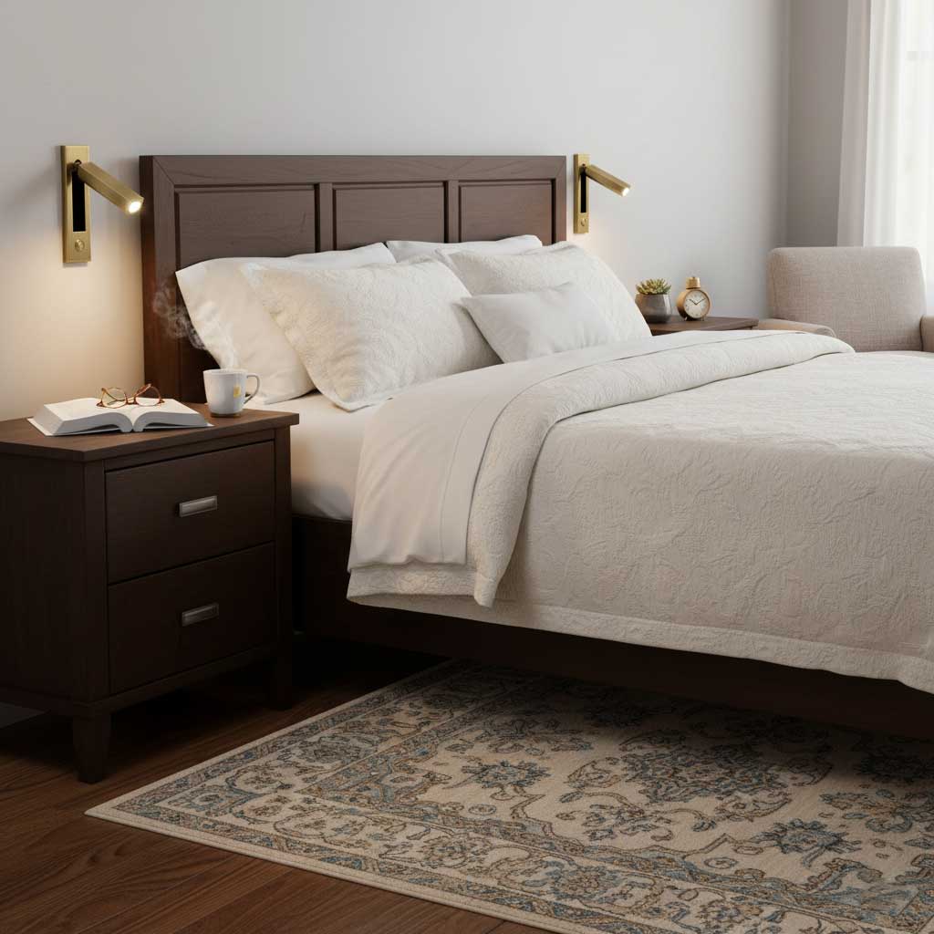 Moderne Einbau Wandleuchte für Den Bettbereich