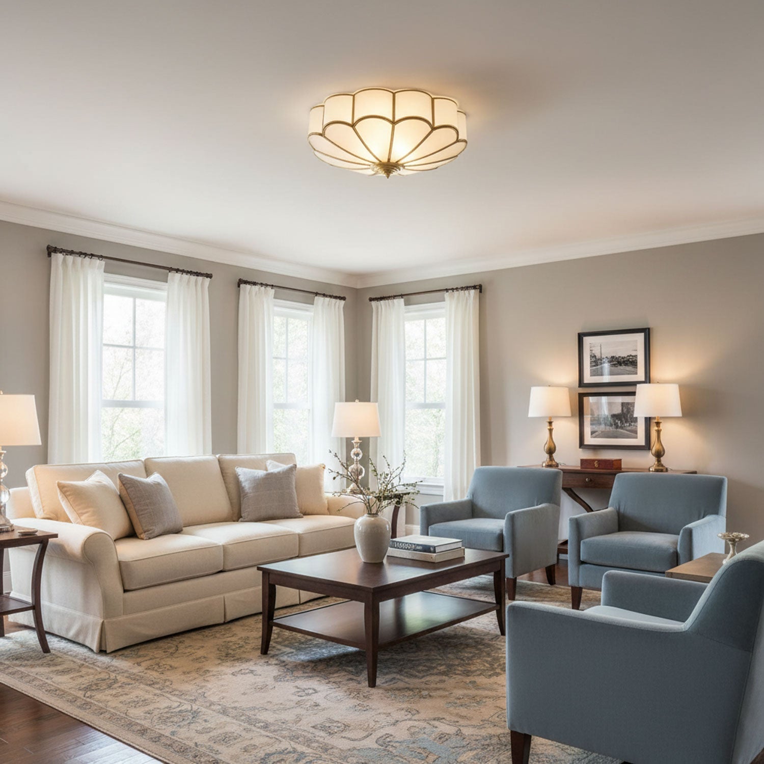 Moderne Blumenförmige Deckeneinbauleuchte