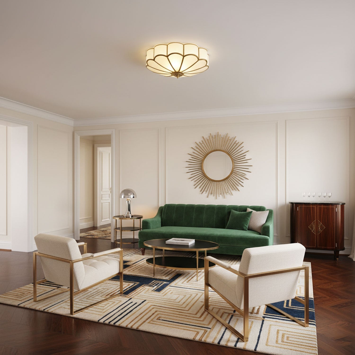 Moderne Blumenförmige Deckeneinbauleuchte