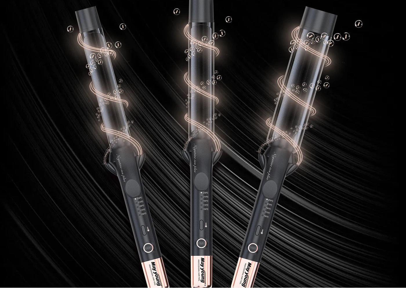 Professioneller Lockenstab mit Clip