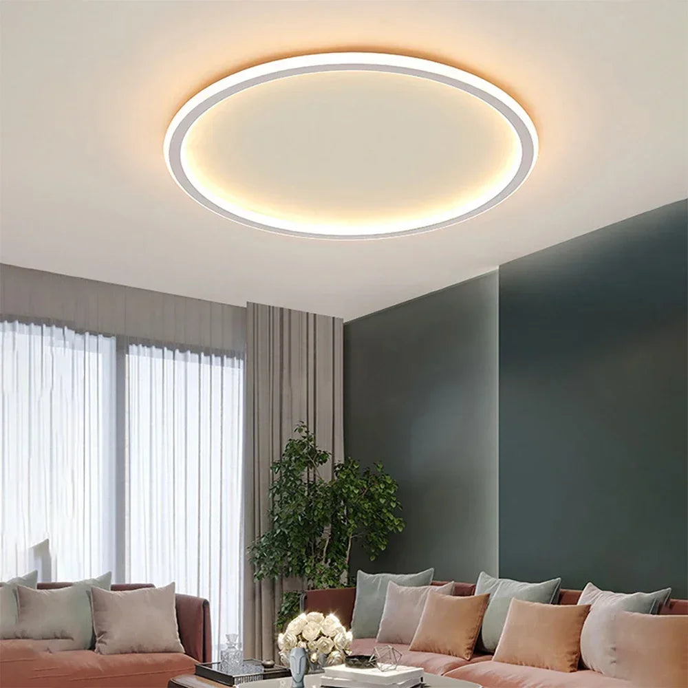 Runde LED-Deckenleuchte im skandinavischen Design