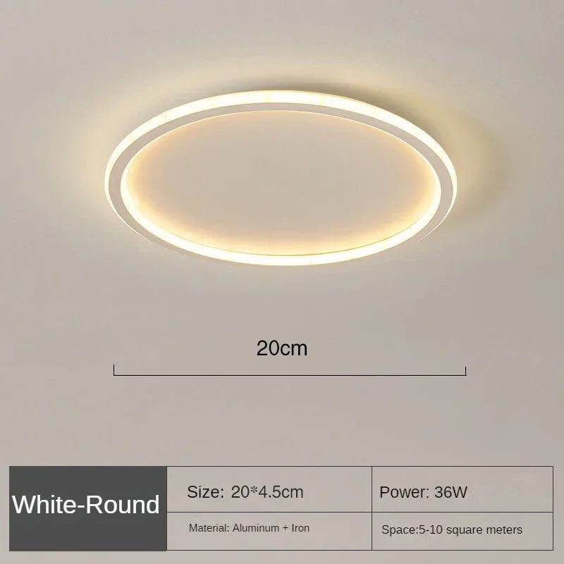 Variant image for Runde LED Deckenleuchte im Skandinavischen Design für Wohnzimmer und Schlafzimmer-6