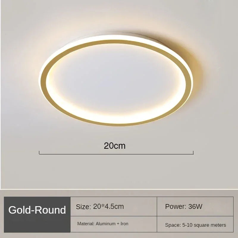 Variant image for Runde LED Deckenleuchte im Skandinavischen Design für Wohnzimmer und Schlafzimmer-11