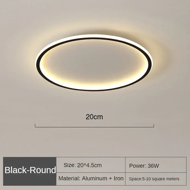 Runde LED-Deckenleuchte im skandinavischen Design