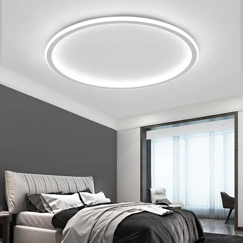 Runde LED-Deckenleuchte im skandinavischen Design