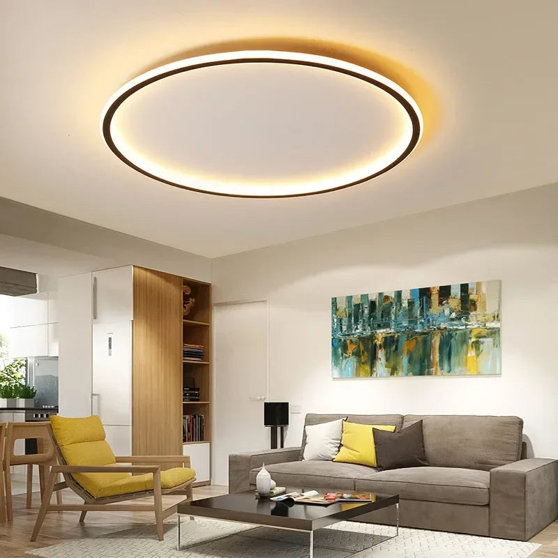 Runde LED-Deckenleuchte im skandinavischen Design