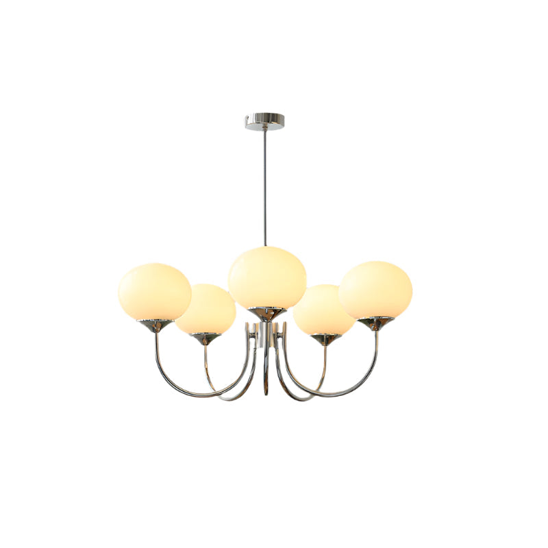 Variant image for Eleganter Gold Kronleuchter Modern mit Rosa Glasschirmen und LED Kompatibilität-11