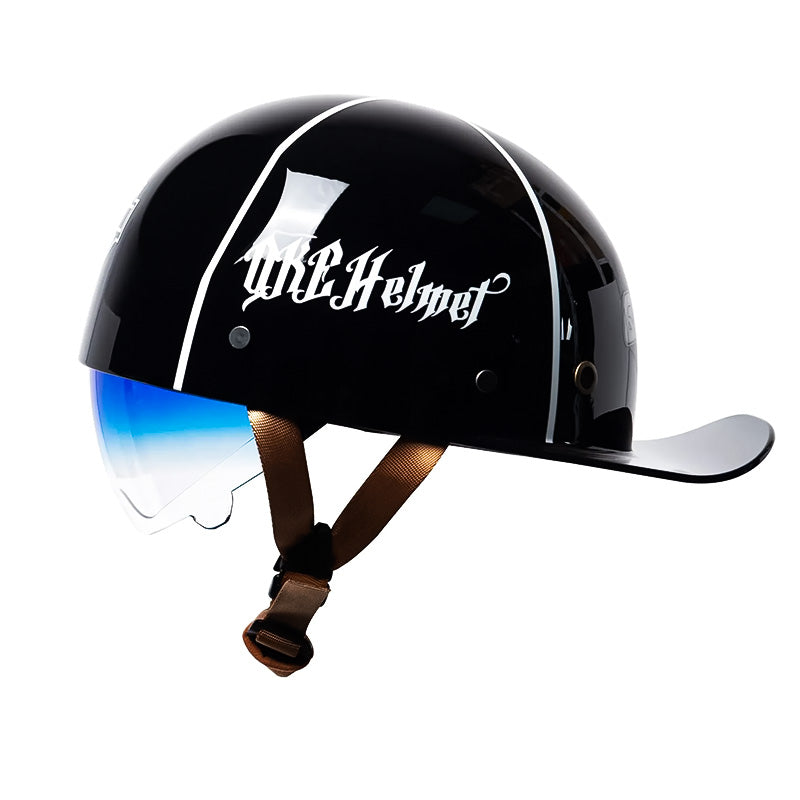 Motorradhelm im Vintage-Baseballkappe-Stil