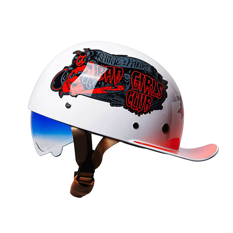 Motorradhelm im Vintage-Baseballkappe-Stil
