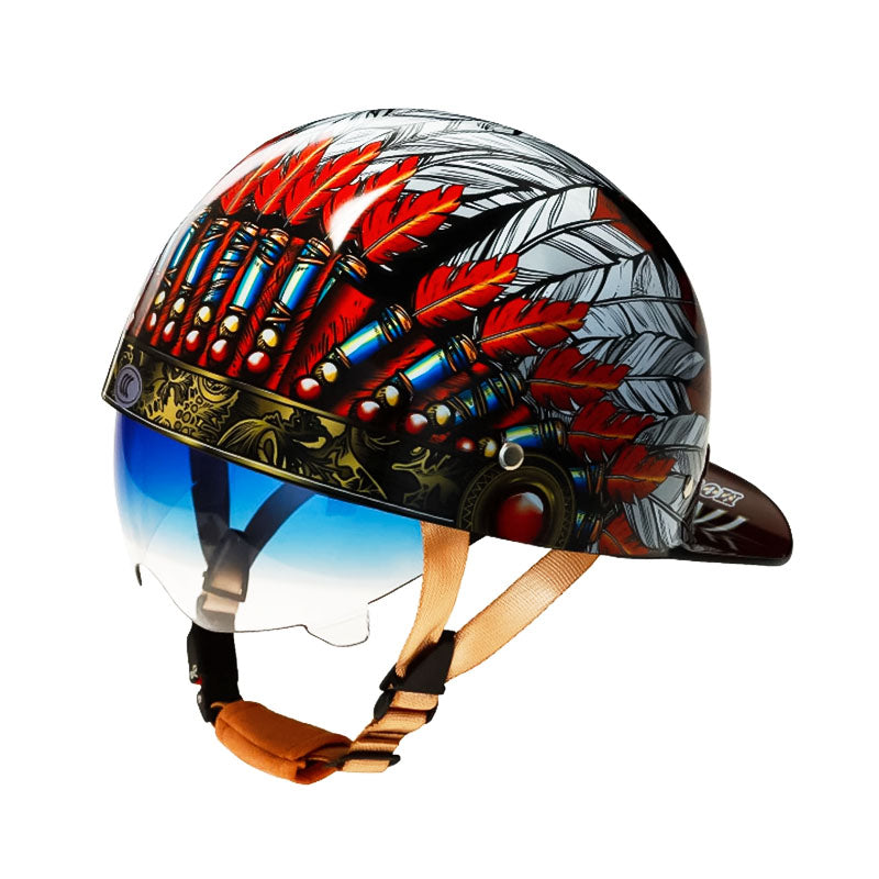 Motorradhelm im Vintage-Baseballkappe-Stil